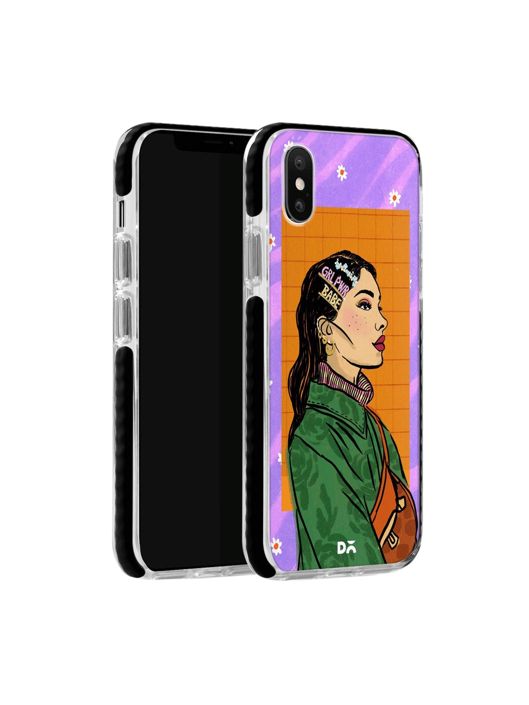 DailyObjects Purple & Orange Girl Power Babe iPhone XS Max Stride Case Cover