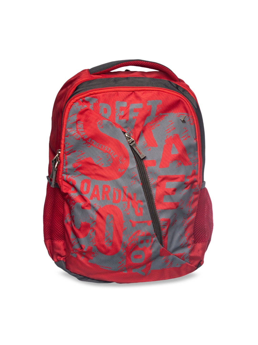 Khadims Unisex Red Typography Backpack