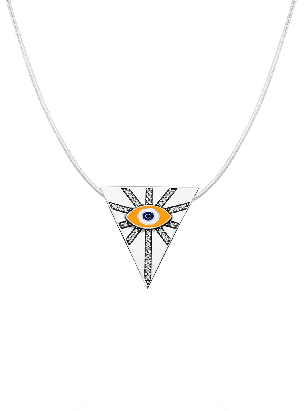 TALISMAN Rhodium-Plated Silver-Toned & White Handcrafted Sustainable Pendant
