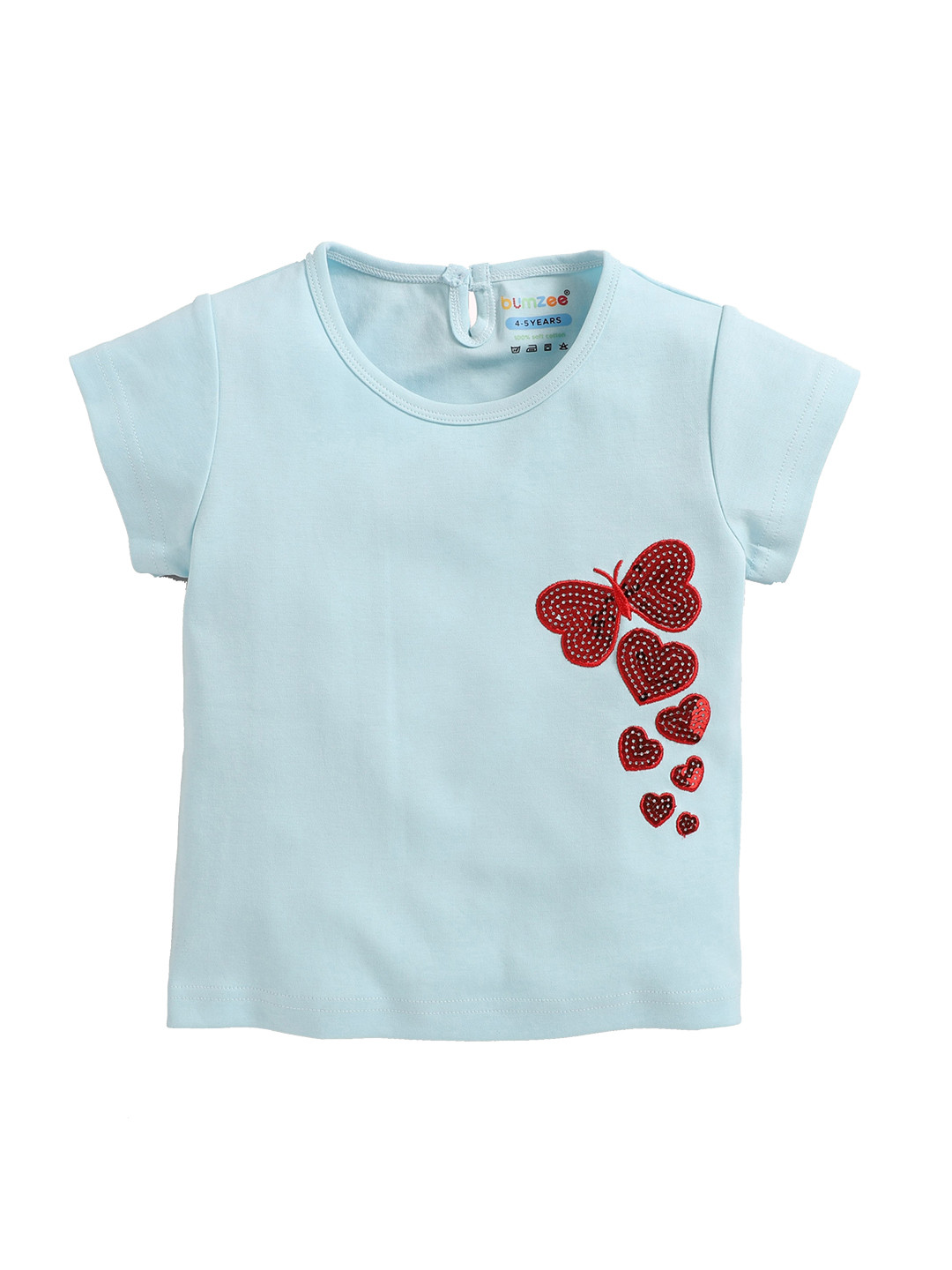 BUMZEE Girls Blue Solid Round Neck T-shirt
BUMZEE Girls Blue Solid Round Neck T-shirt