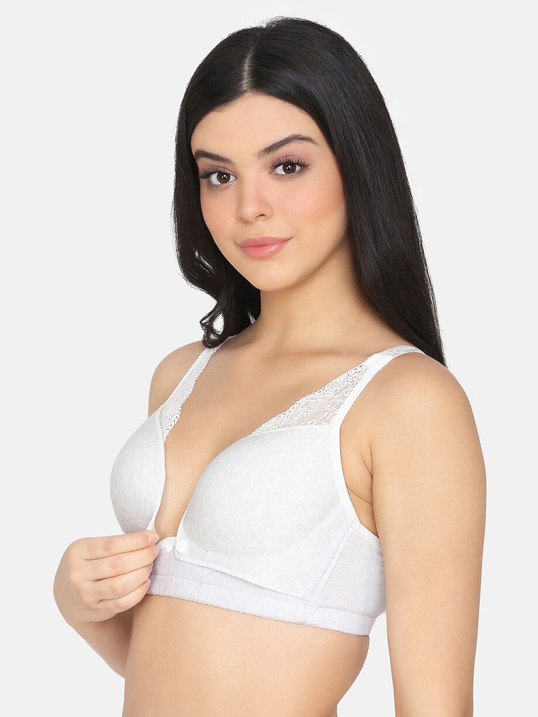 MAMMA PRESTO Grey Non-Wired Lightly Padded Maternity Nursing Bra MPF-30 GREY-C20