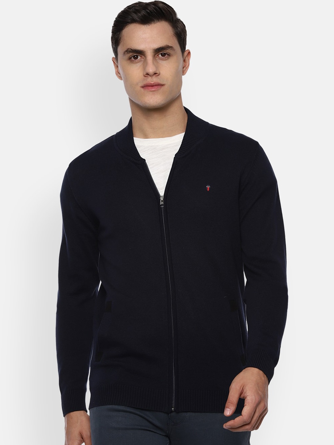 Louis Philippe Jeans Men Navy Blue Sweatshirt