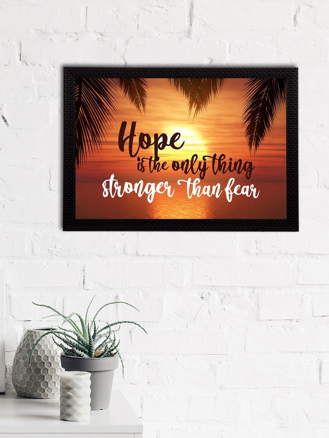 eCraftIndia Orange & White "Hope Is the Only Thing Stronger than Fear" Quotes Satin Matt Texture UV Art Painting
eCraftIndia Orange & White "Hope Is the Only Thing Stronger than Fear" Quotes Satin Matt Texture UV Art Painting