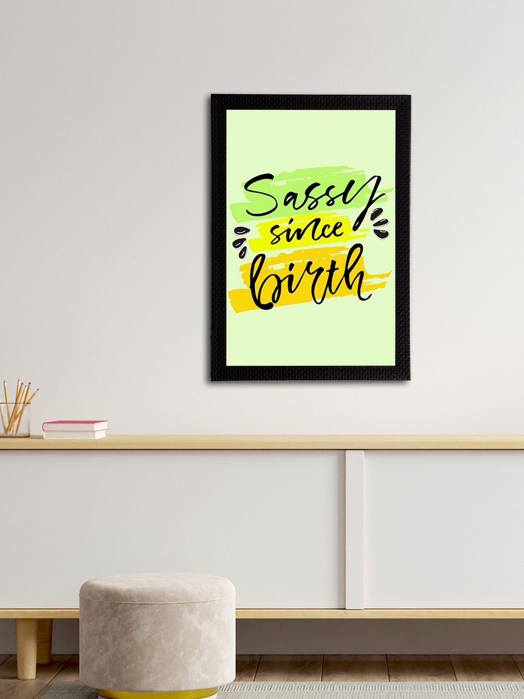 eCraftIndia Green & Black Sassy Since Birth Quirky Quote Satin Matt Texture UV Art Painting
eCraftIndia Green & Black Sassy Since Birth Quirky Quote Satin Matt Texture UV Art Painting