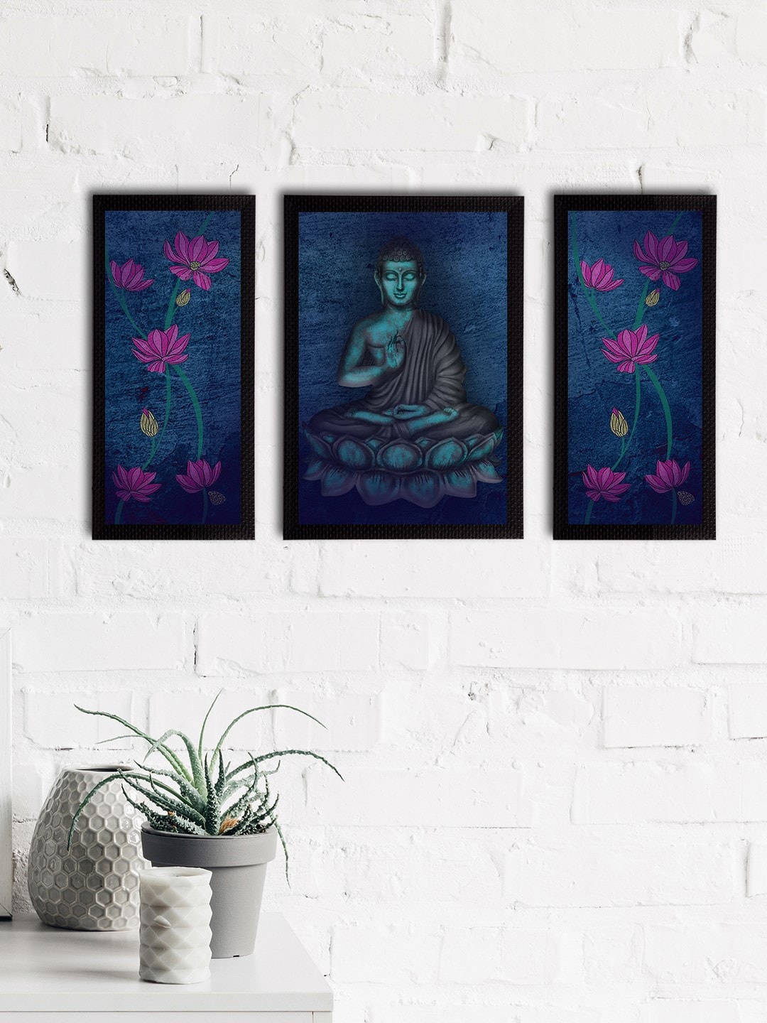 eCraftIndia Set Of 3 Blue & Pink Meditating Lord Buddha Satin Matt Textured UV Art Painting
eCraftIndia Set Of 3 Blue & Pink Meditating Lord Buddha Satin Matt Textured UV Art Painting
