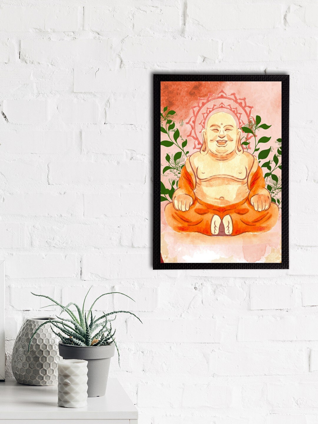 eCraftIndia Beige & Orange Meditating Laughing Buddha Satin Matt Textured UV Wall Painting
eCraftIndia Beige & Orange Meditating Laughing Buddha Satin Matt Textured UV Wall Painting