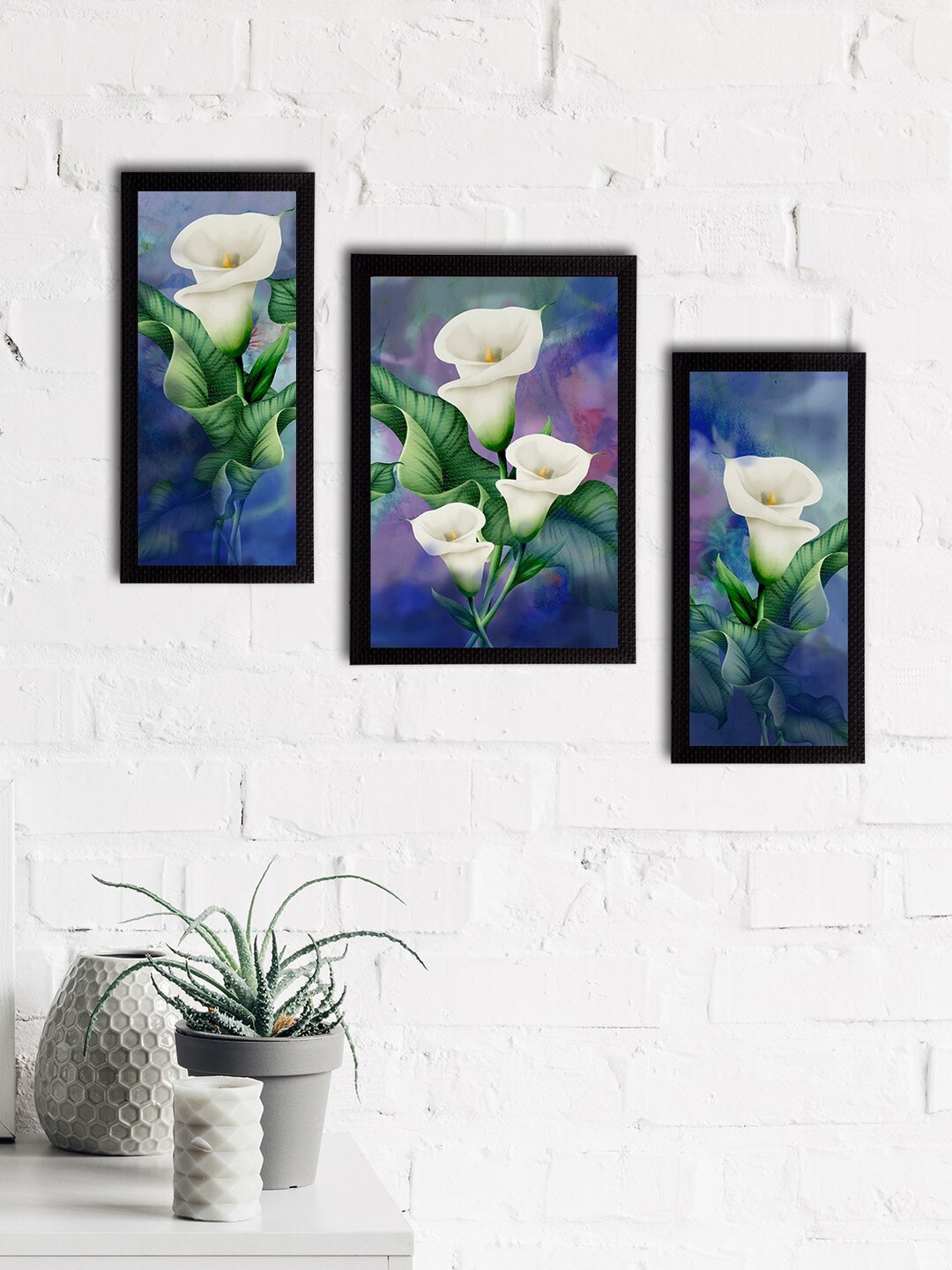 eCraftIndia Set of 3 Blue & White Botanical and Floral Satin Matt Textured UV Art Paintings
eCraftIndia Set of 3 Blue & White Botanical and Floral Satin Matt Textured UV Art Paintings