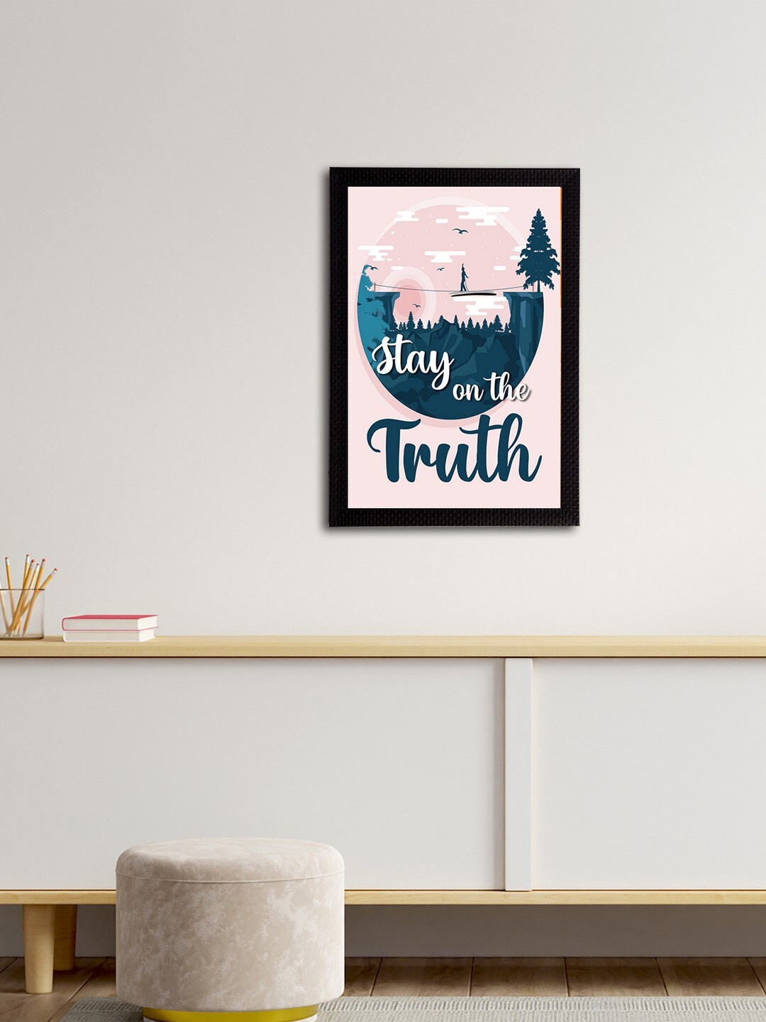 eCraftIndia Blue & Pink Stay On The Truth Motivational Quote Satin Matt Texture UV Wall Art
eCraftIndia Blue & Pink Stay On The Truth Motivational Quote Satin Matt Texture UV Wall Art