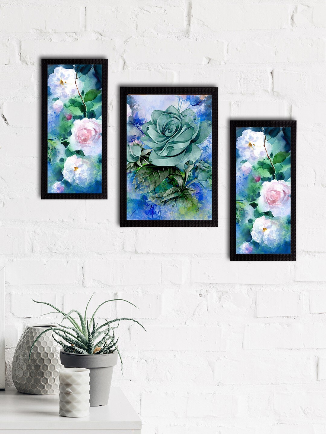 eCraftIndia Set of 3 Blue & Green Botanical & Floral Satin Matt Textured UV Wall Paintings
eCraftIndia Set of 3 Blue & Green Botanical & Floral Satin Matt Textured UV Wall Paintings