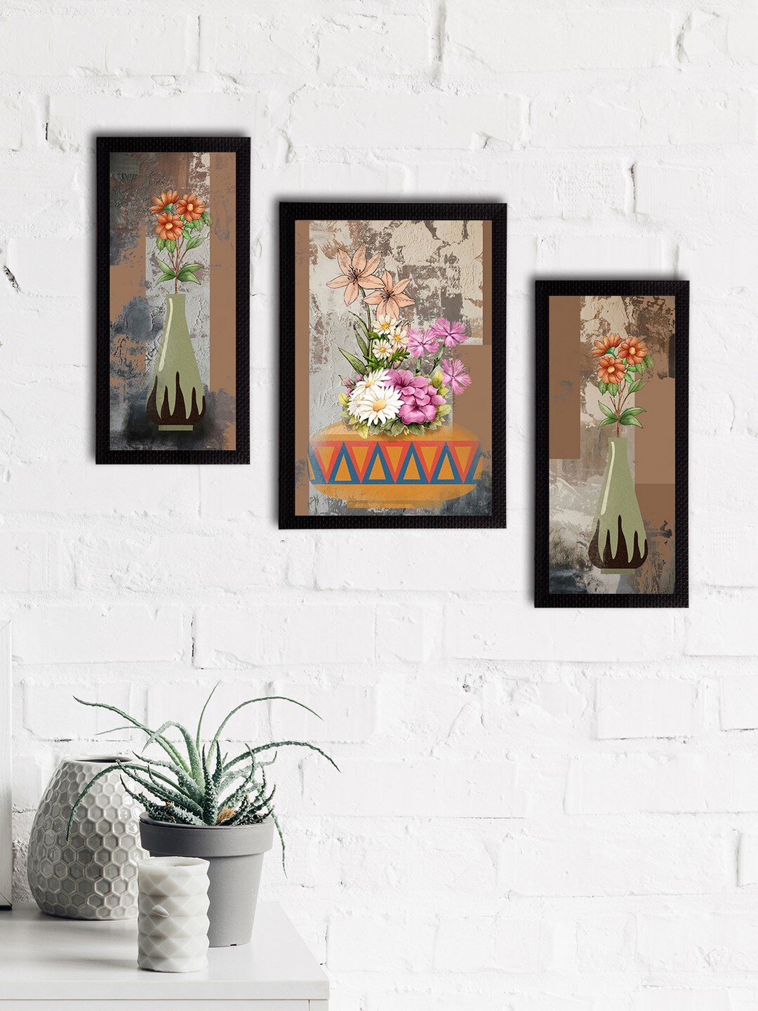 eCraftIndia Set of 3 Brown & Orange Botanical & Floral Satin Matt Textured UV Wall Paintings
eCraftIndia Set of 3 Brown & Orange Botanical & Floral Satin Matt Textured UV Wall Paintings