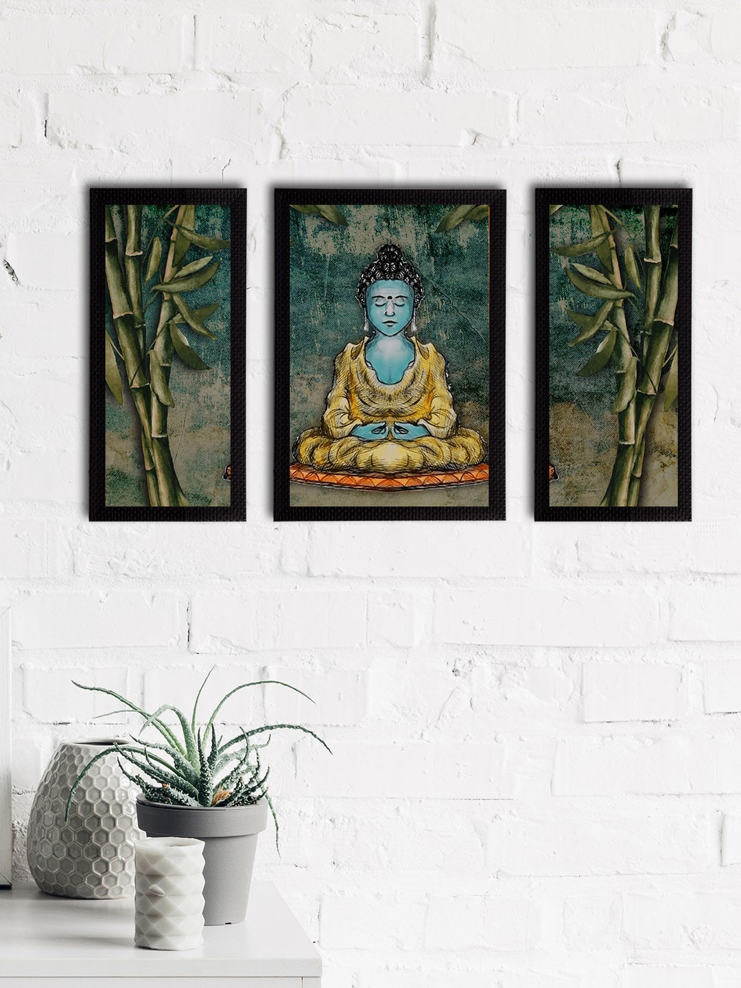 eCraftIndia Set of 3 Multicoloured Meditating Lord Buddha Satin Matt Texture UV Wall Arts, Multi
eCraftIndia Set of 3 Multicoloured Meditating Lord Buddha Satin Matt Texture UV Wall Arts, Multi