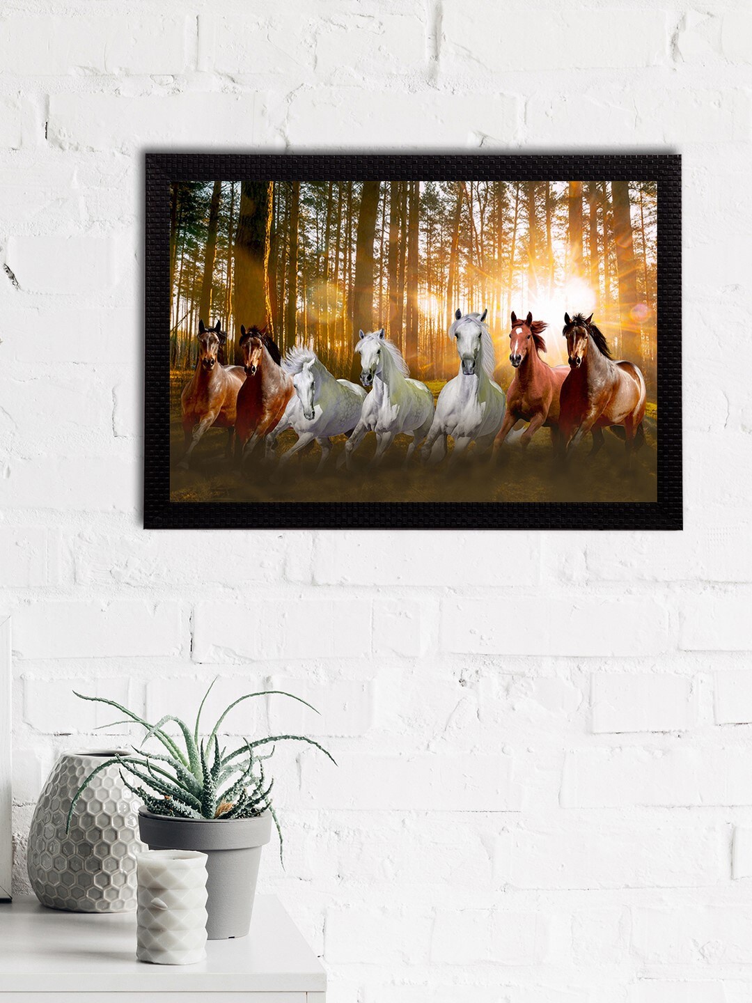 eCraftIndia White & Brown 7 Lucky Running Horses Satin Matt Textured UV Art Painting
eCraftIndia White & Brown 7 Lucky Running Horses Satin Matt Textured UV Art Painting