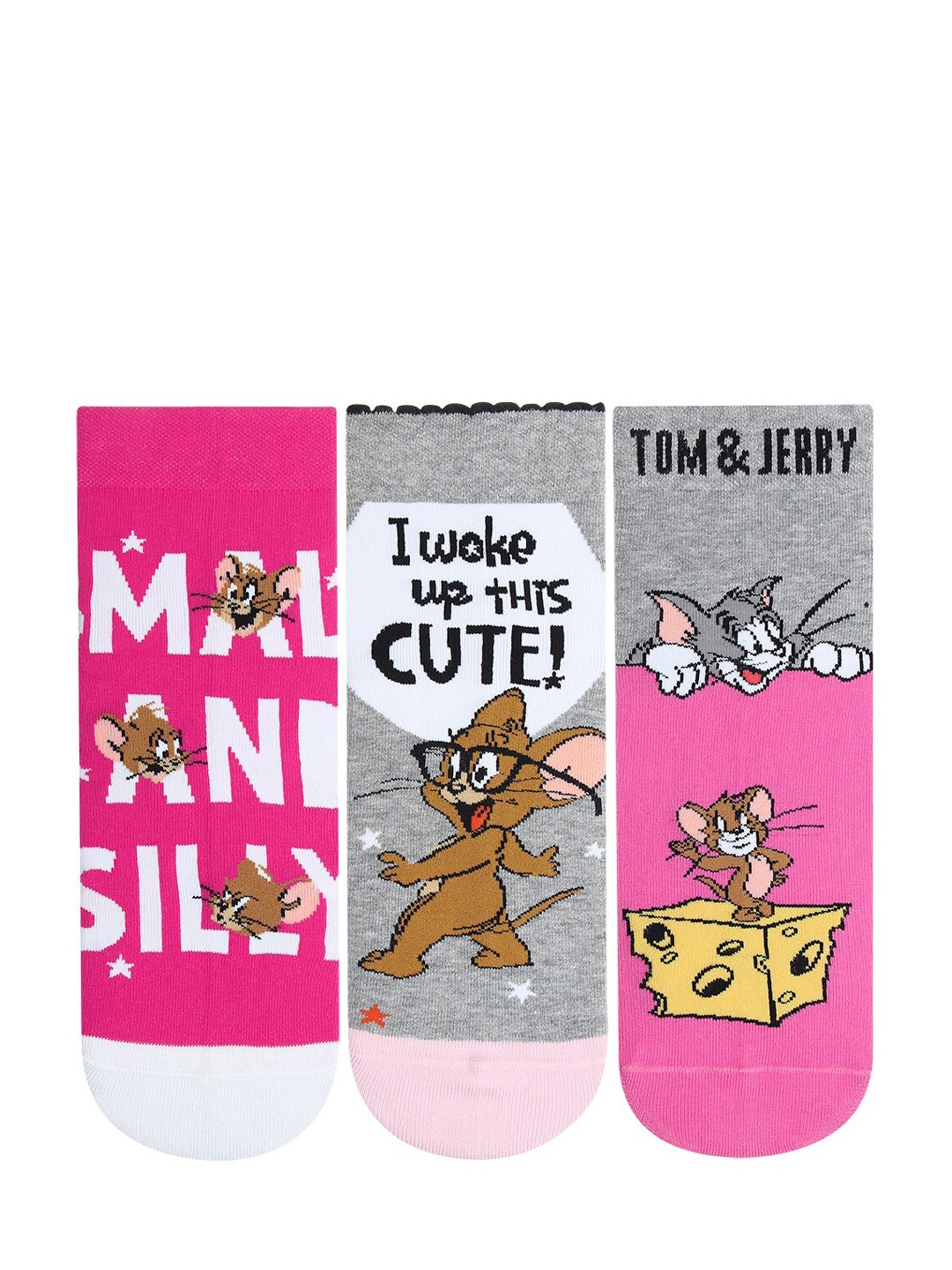 Bonjour Women Pack Of 3 Assorted Ankle-Length Socks