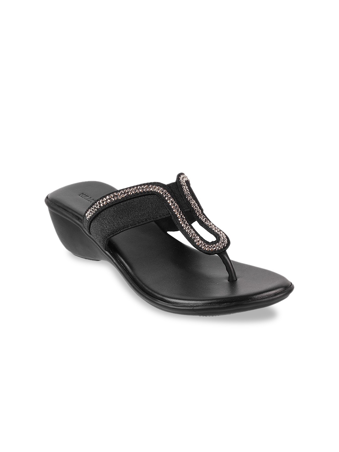 WALKWAY by Metro Women Black Embellished Wedges
