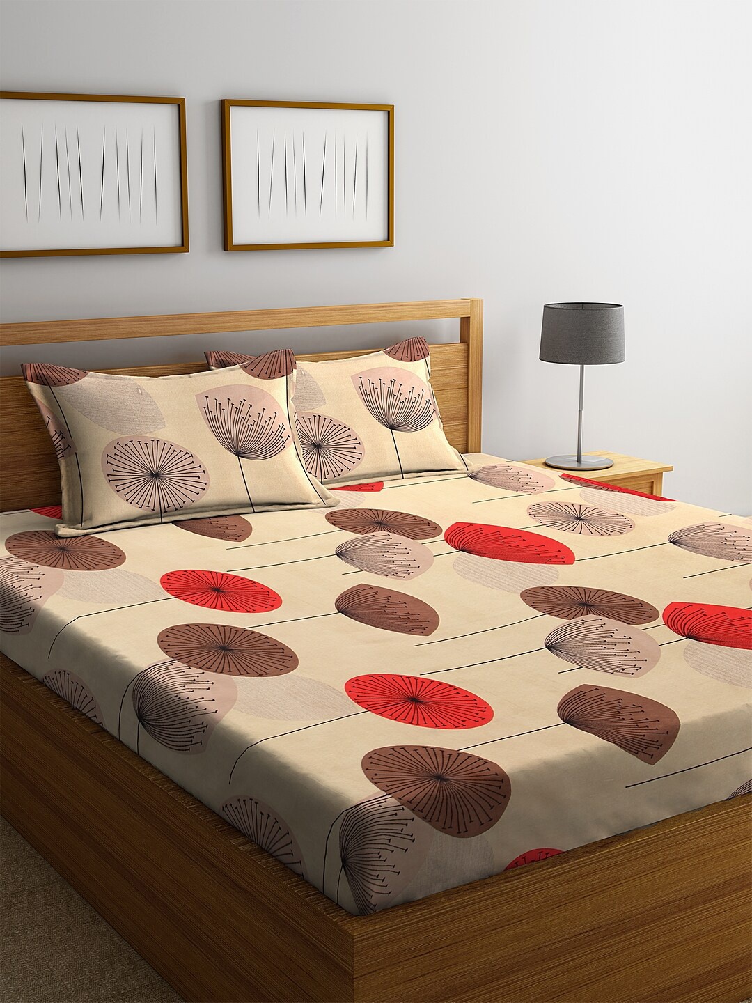 KLOTTHE Beige & Brown Floral Printed 210 TC Cotton Double Bedsheet With 2 Pillow Covers
KLOTTHE Beige & Brown Floral Printed 210 TC Cotton Double Bedsheet With 2 Pillow Covers