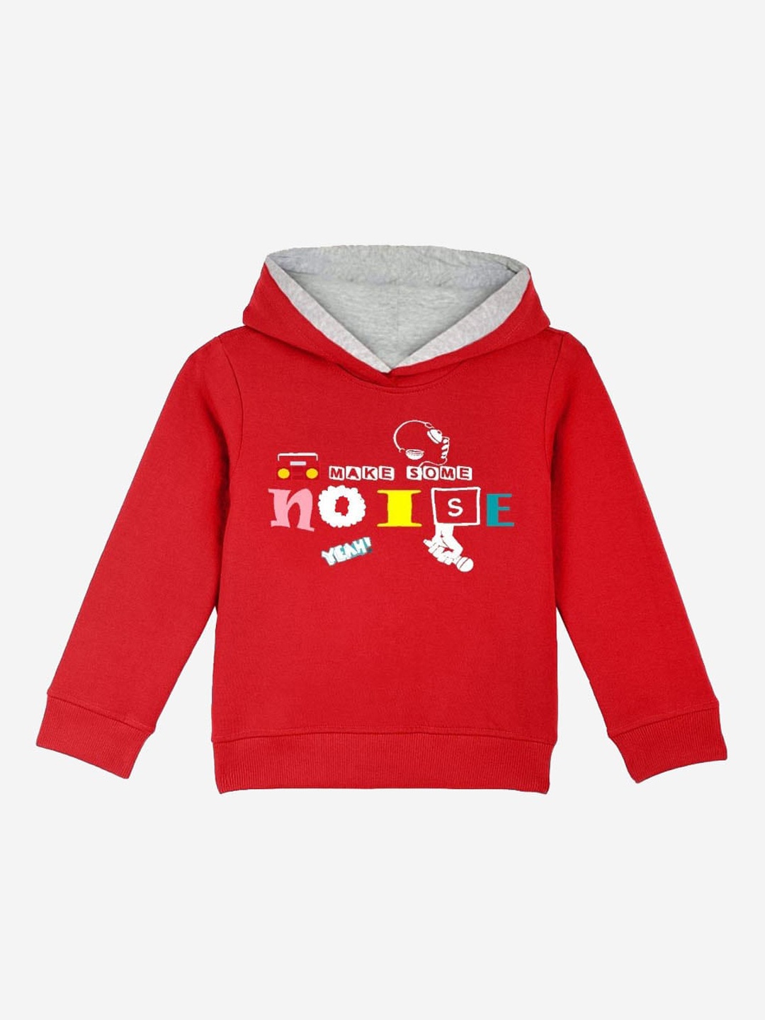 Naughty Ninos Girls Red Printed Sweatshirt