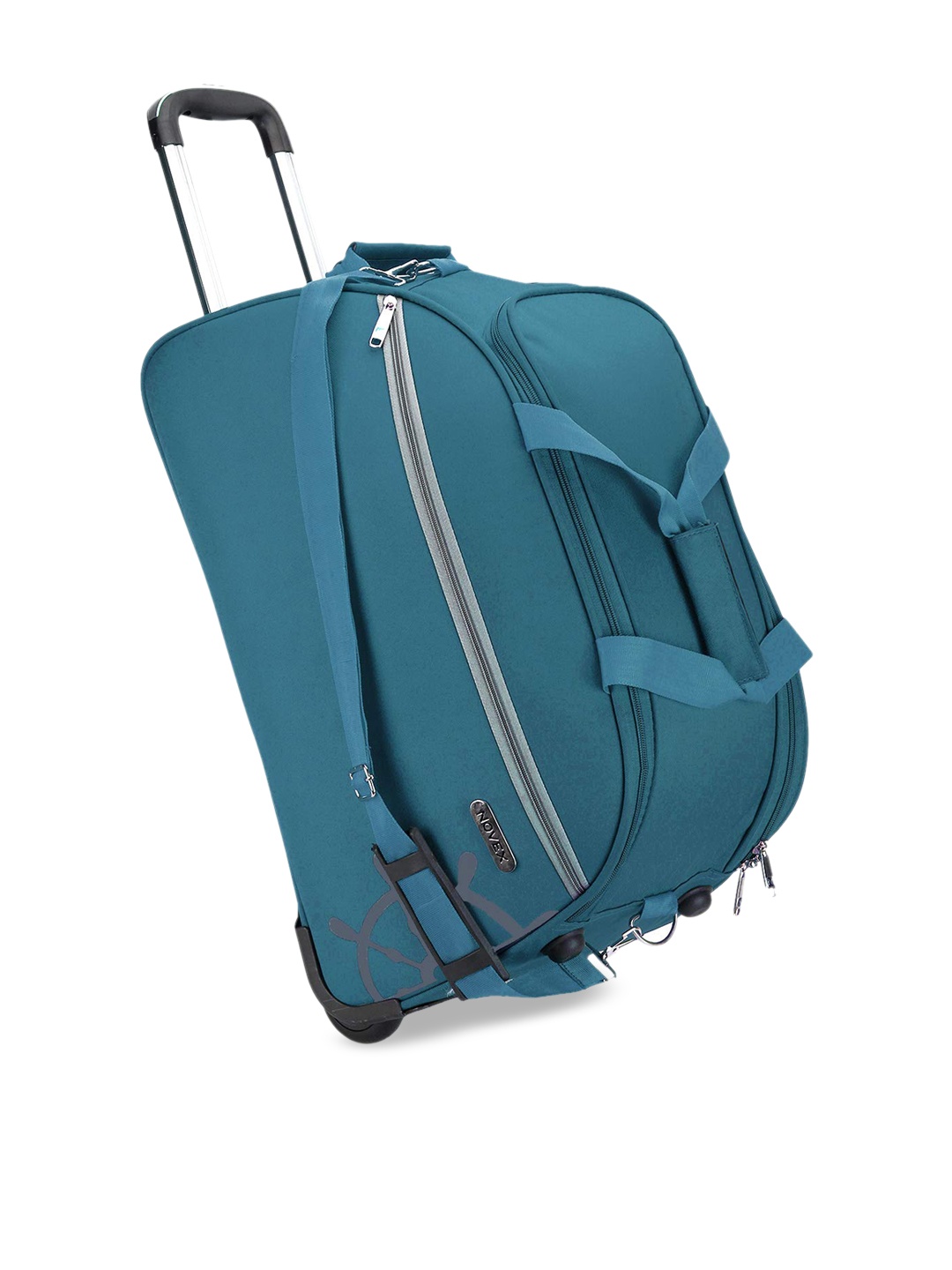NOVEX Unisex Turquoise Blue Solid Travel Duffle Bag
