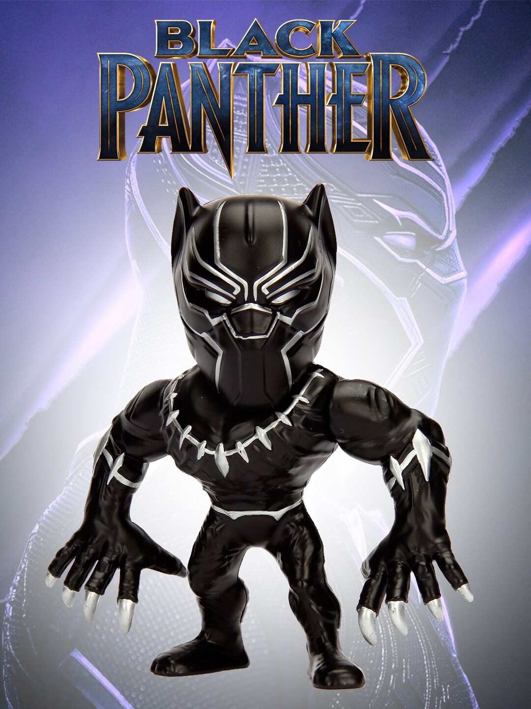 Jada Toys Kids Black & Silver-Toned Diecast Metal Marvel Black Panther Action Figure
Jada Toys Kids Black & Silver-Toned Diecast Metal Marvel Black Panther Action Figure