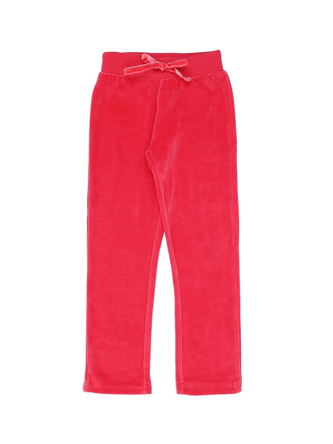 Pantaloons Junior Girls Fuchsia Pink Solid Track Pants