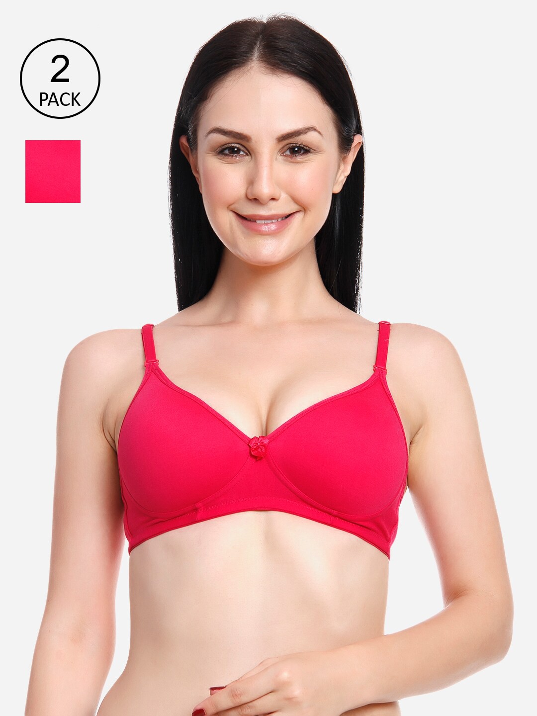 Innocence Pack Of 2 Fuchsia Pink Solid Lightly-Padded & Non-Wired Everyday Bra BBAPLIN90707
Innocence Pack Of 2 Fuchsia Pink Solid Lightly-Padded & Non-Wired Everyday Bra BBAPLIN90707