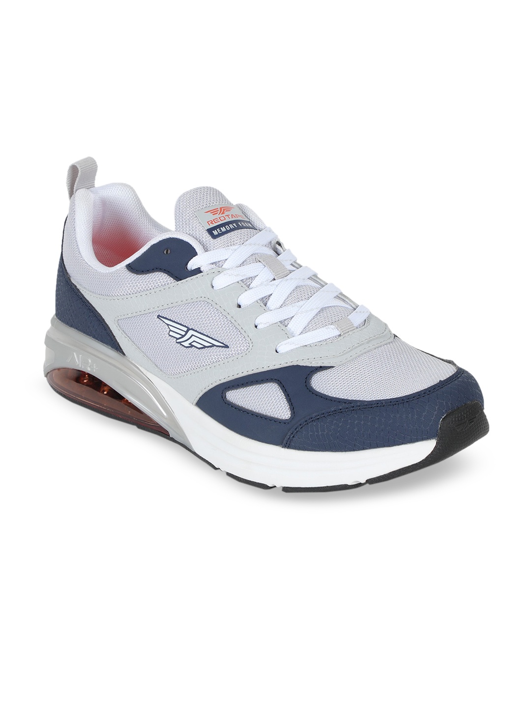 Red Tape Men Grey & Blue Mesh Air + Walking Shoes