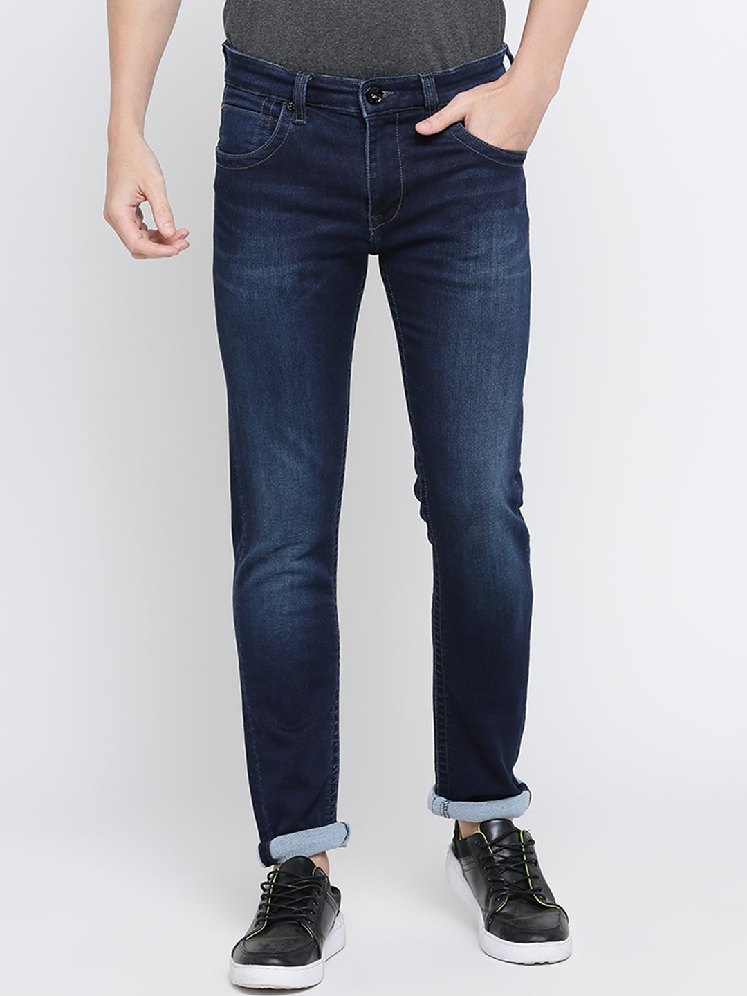 Pepe Jeans Men Blue Regular Fit Mid-Rise Clean Look Jeans
