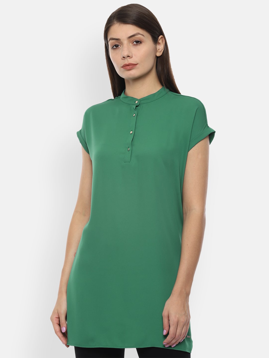 Van Heusen Woman Green Solid Tunic