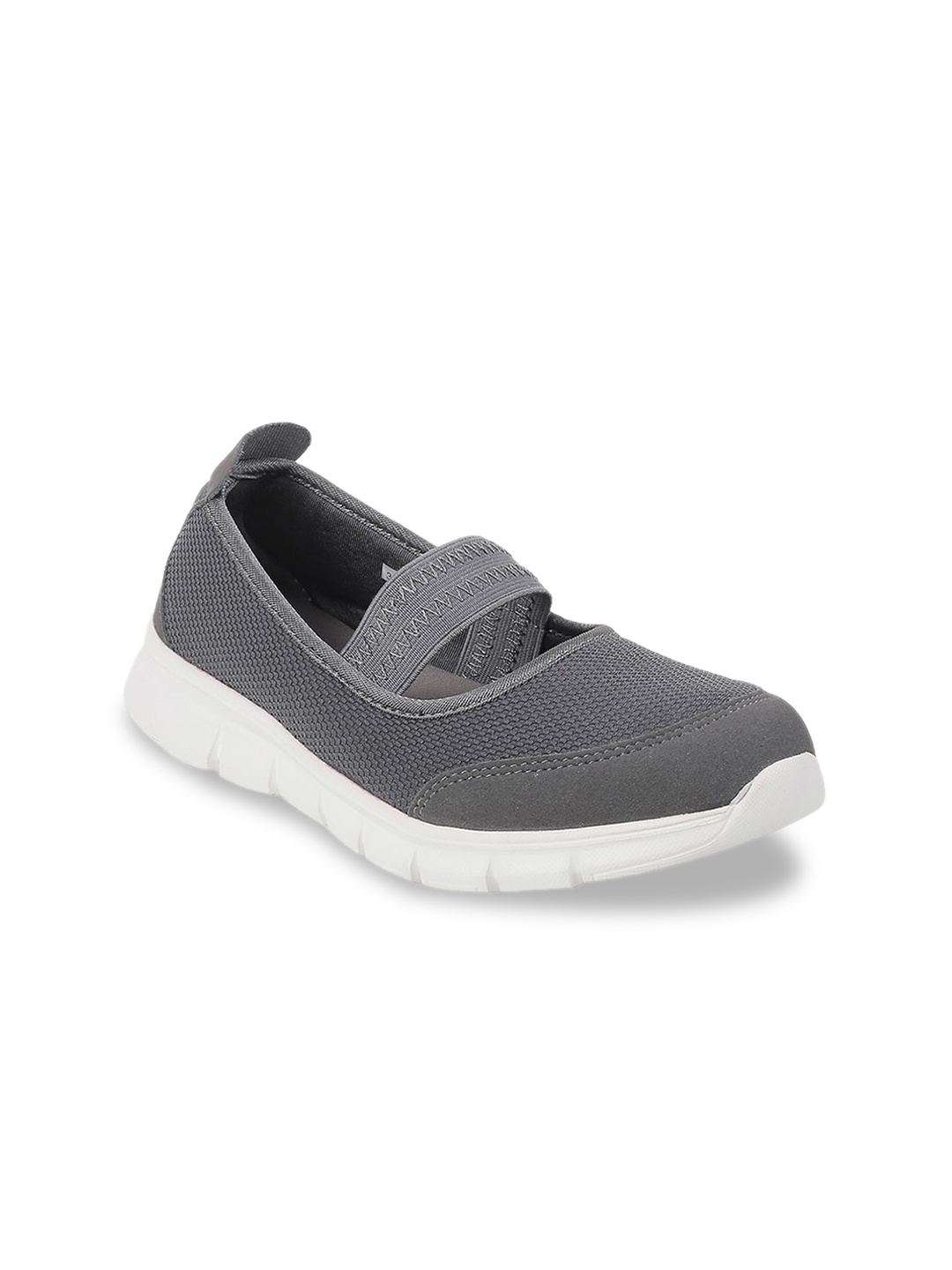Mochi Women Grey Slip-On Sneakers