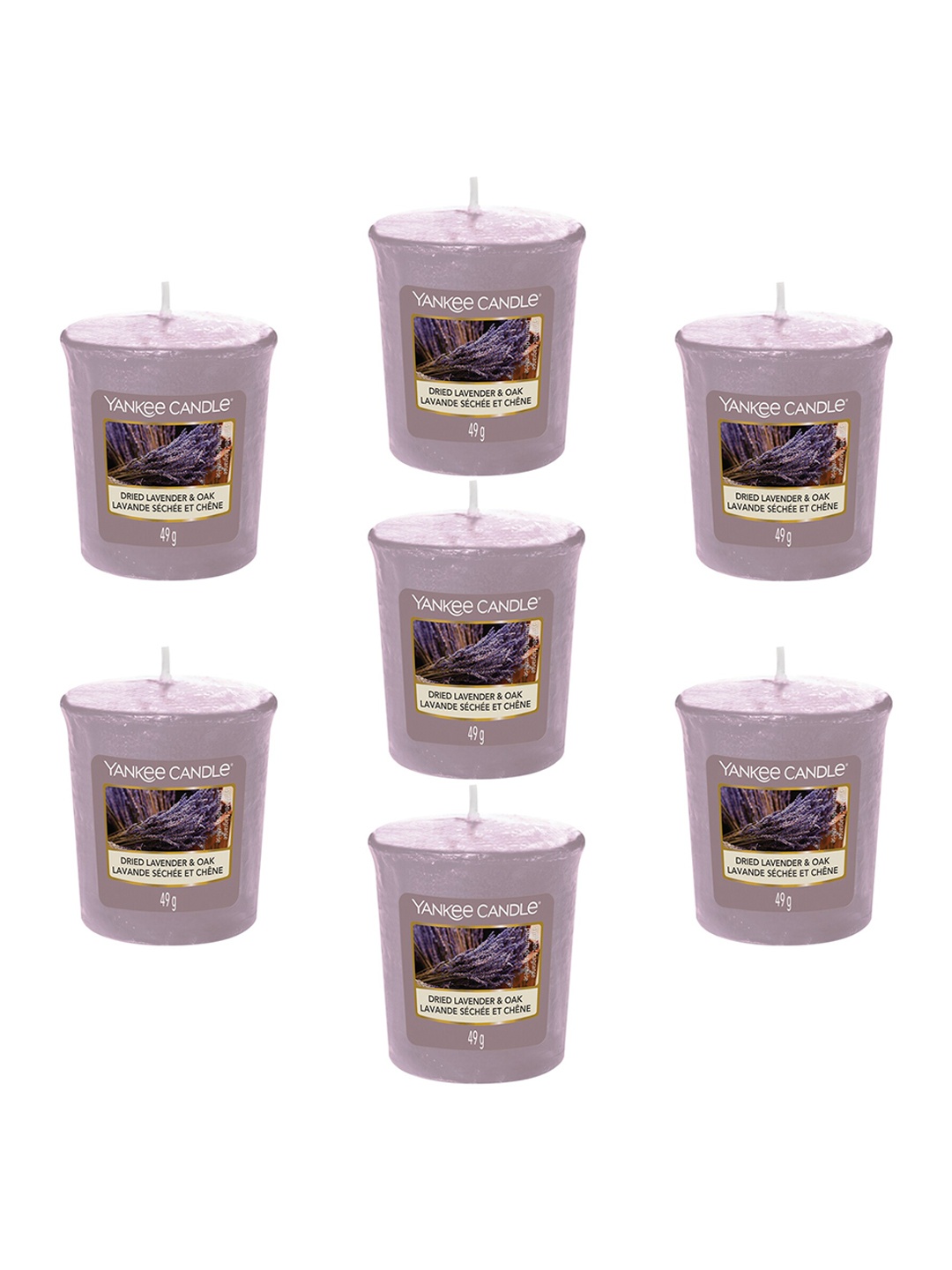 YANKEE CANDLE Set Of 7 Purple Solid Classic Votive Dried Lavender & Oak Scented Candles
YANKEE CANDLE Set Of 7 Purple Solid Classic Votive Dried Lavender & Oak Scented Candles