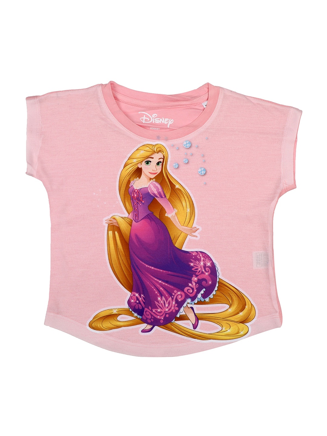 Disney by Wear Your Mind Girls Pink Princess Printed Top