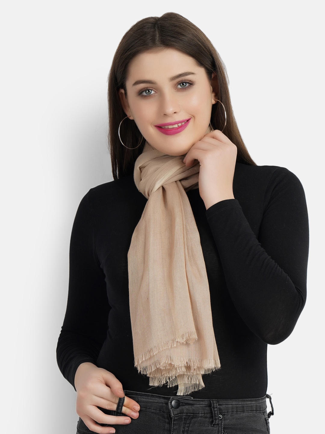 Aditi Wasan Women Beige Solid Stole