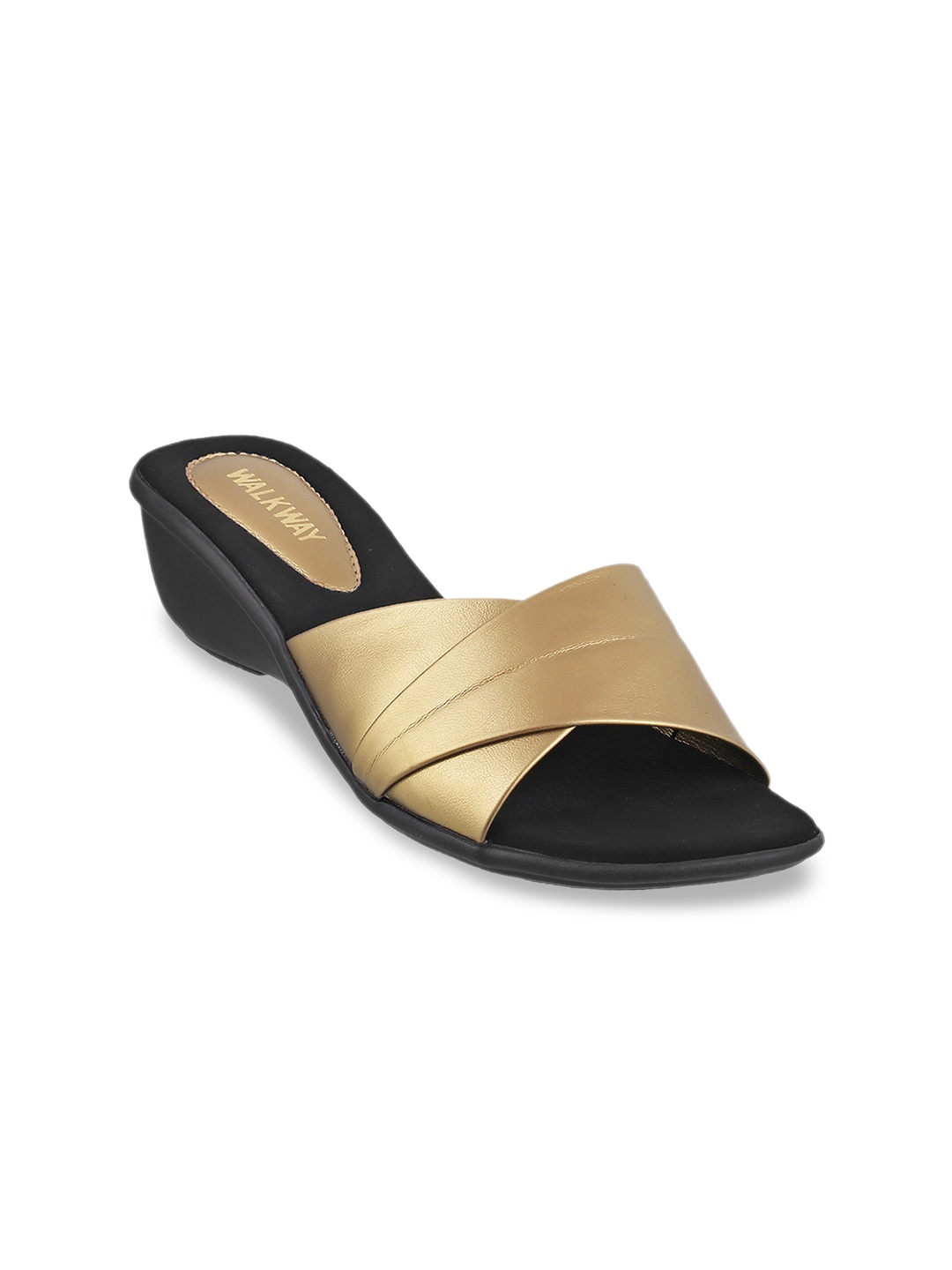 WALKWAY by Metro Women Muted Gold-Toned Solid Heels