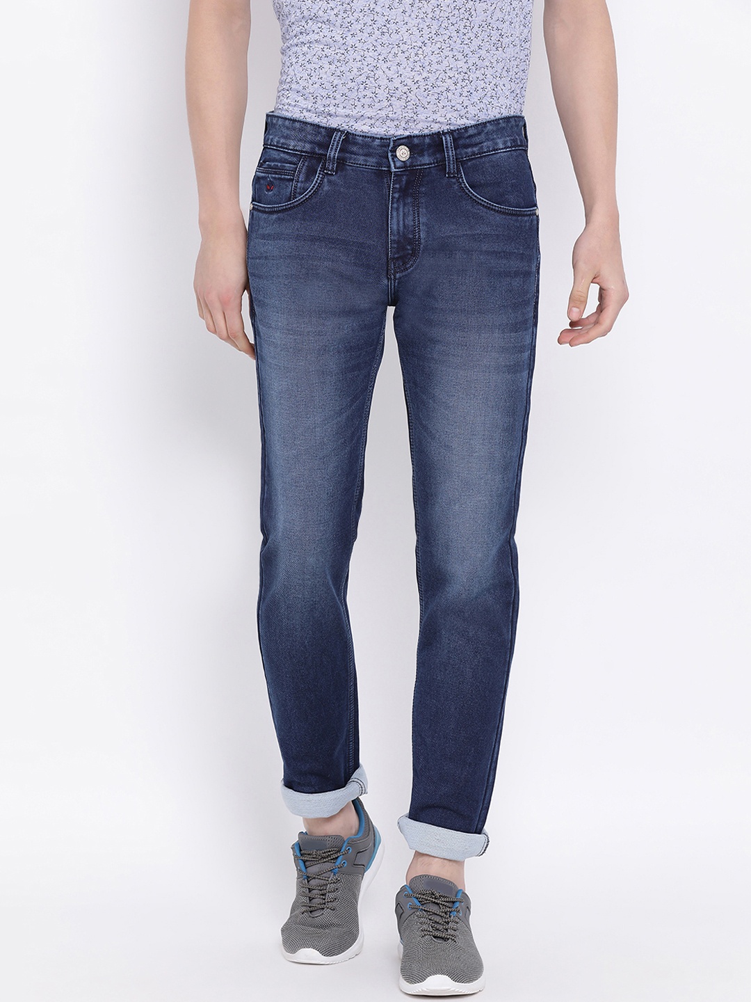 Crimsoune Club Men Blue Slim Fit Mid-Rise Clean Look Jeans