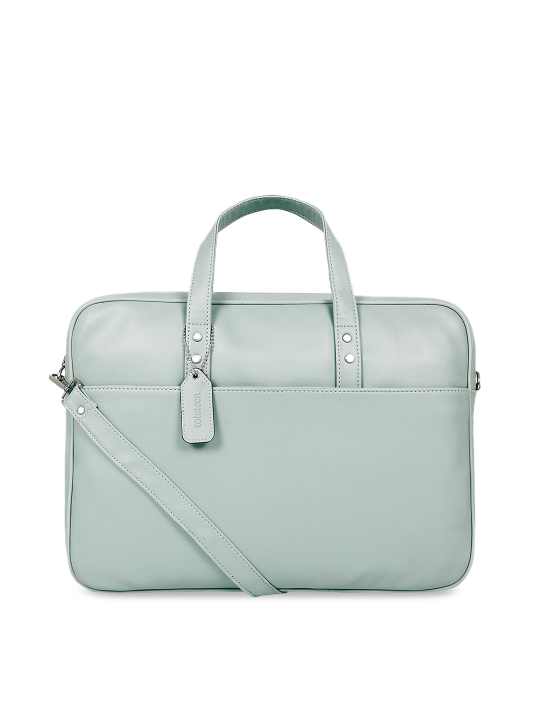 Toteteca Unisex Green Solid Laptop Bag