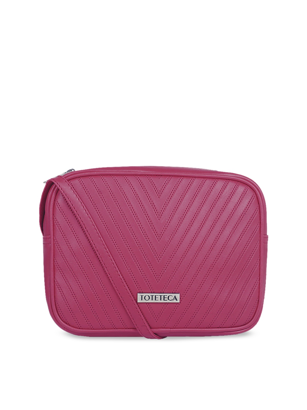 Toteteca Pink Textured Sling Bag