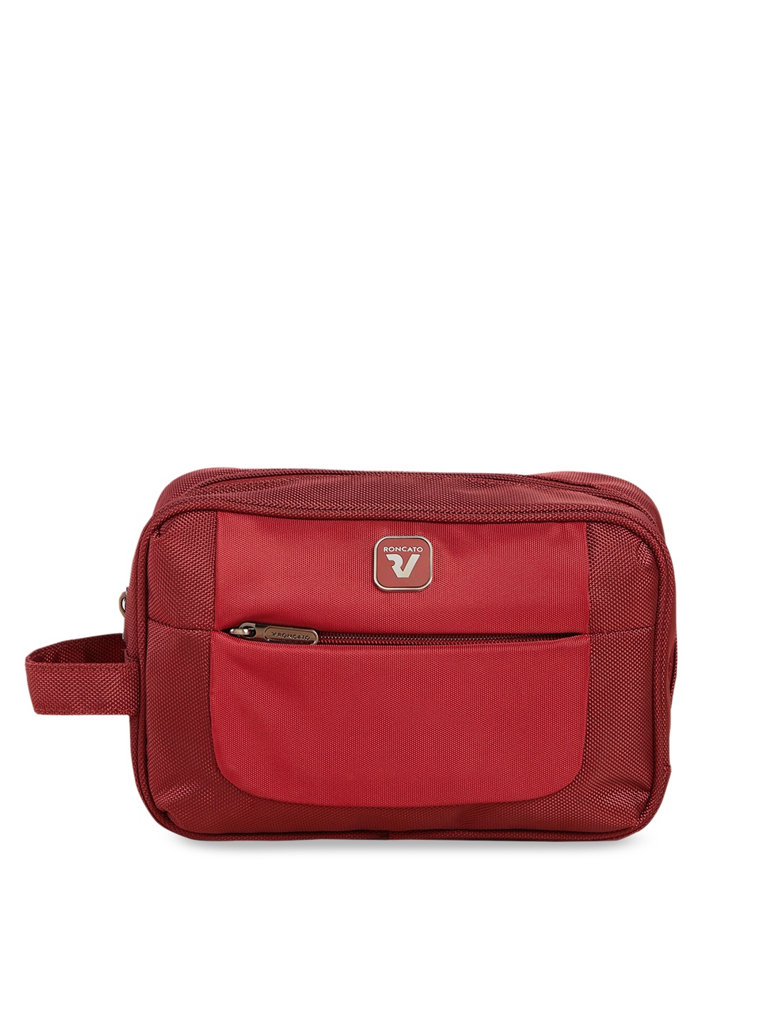 RONCATO Unisex Maroon Solid Miami Soft Rosso Travel Pouch