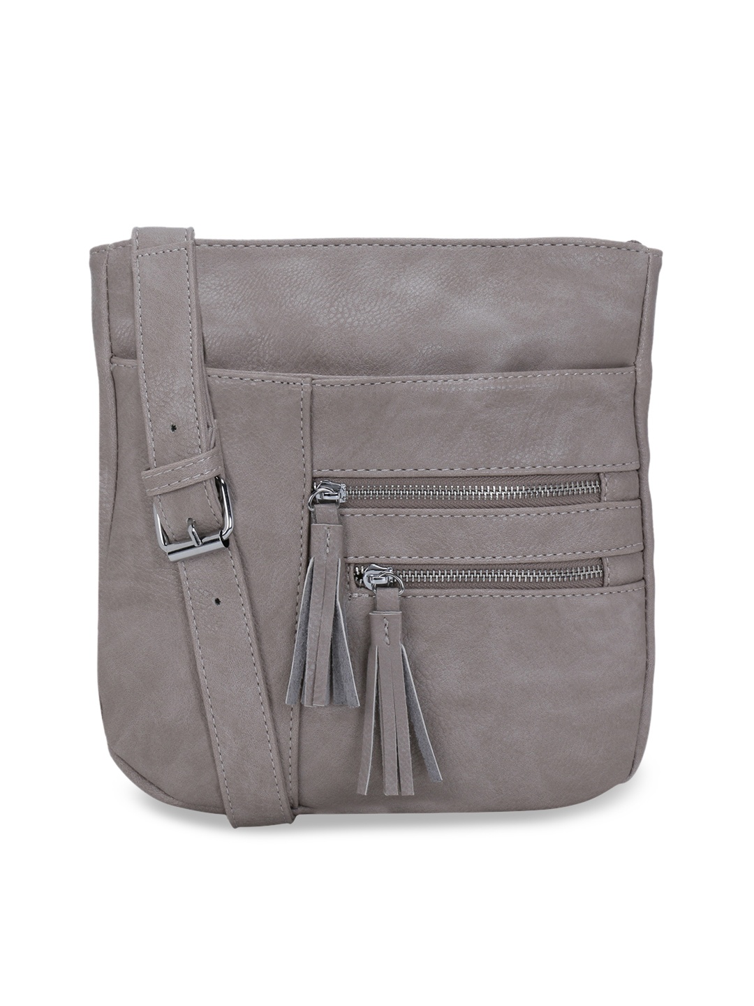 Satchel Bags Grey Solid Sling Bag