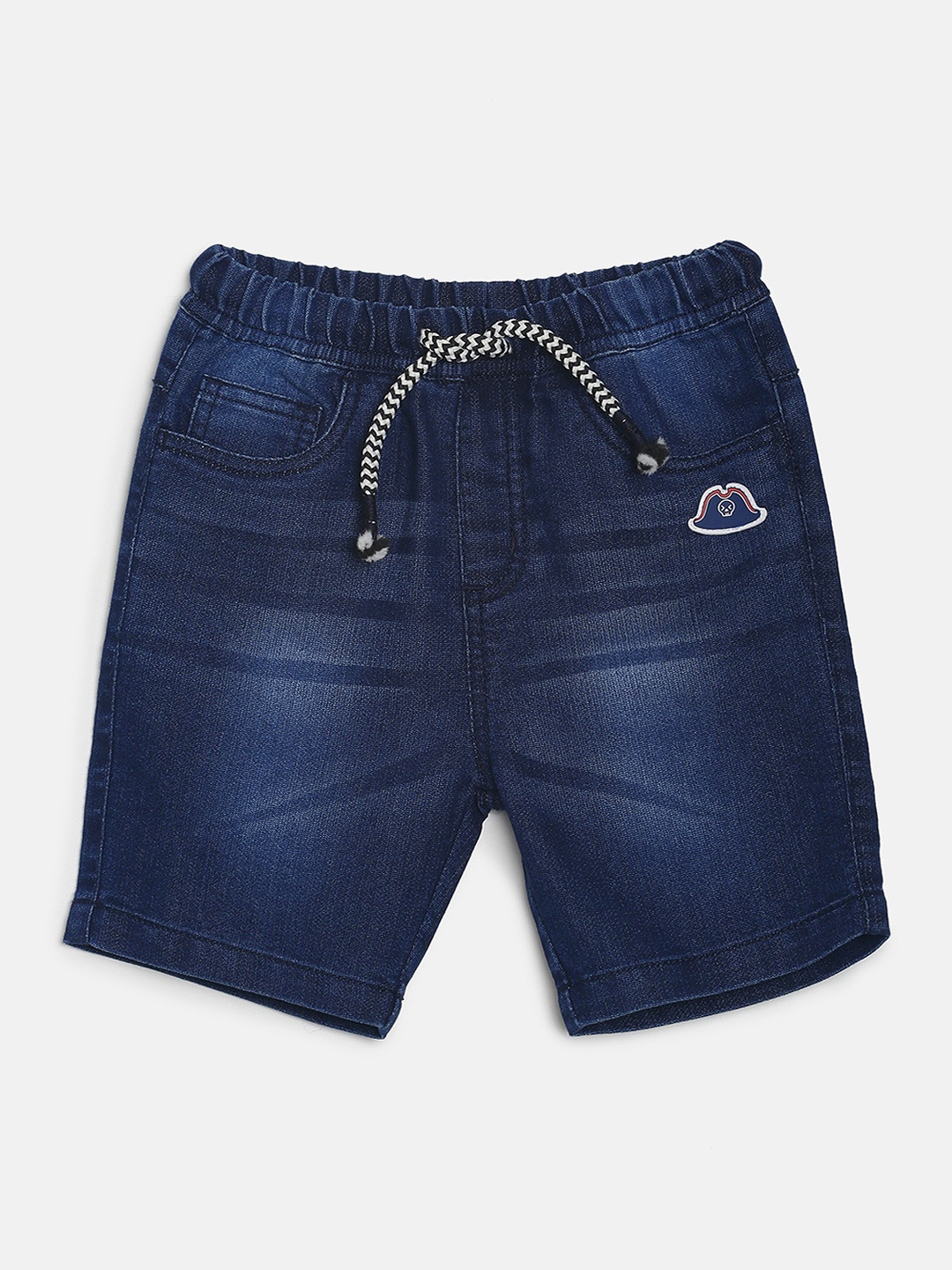 MINI KLUB Boys Blue Washed Regular Fit Denim Shorts