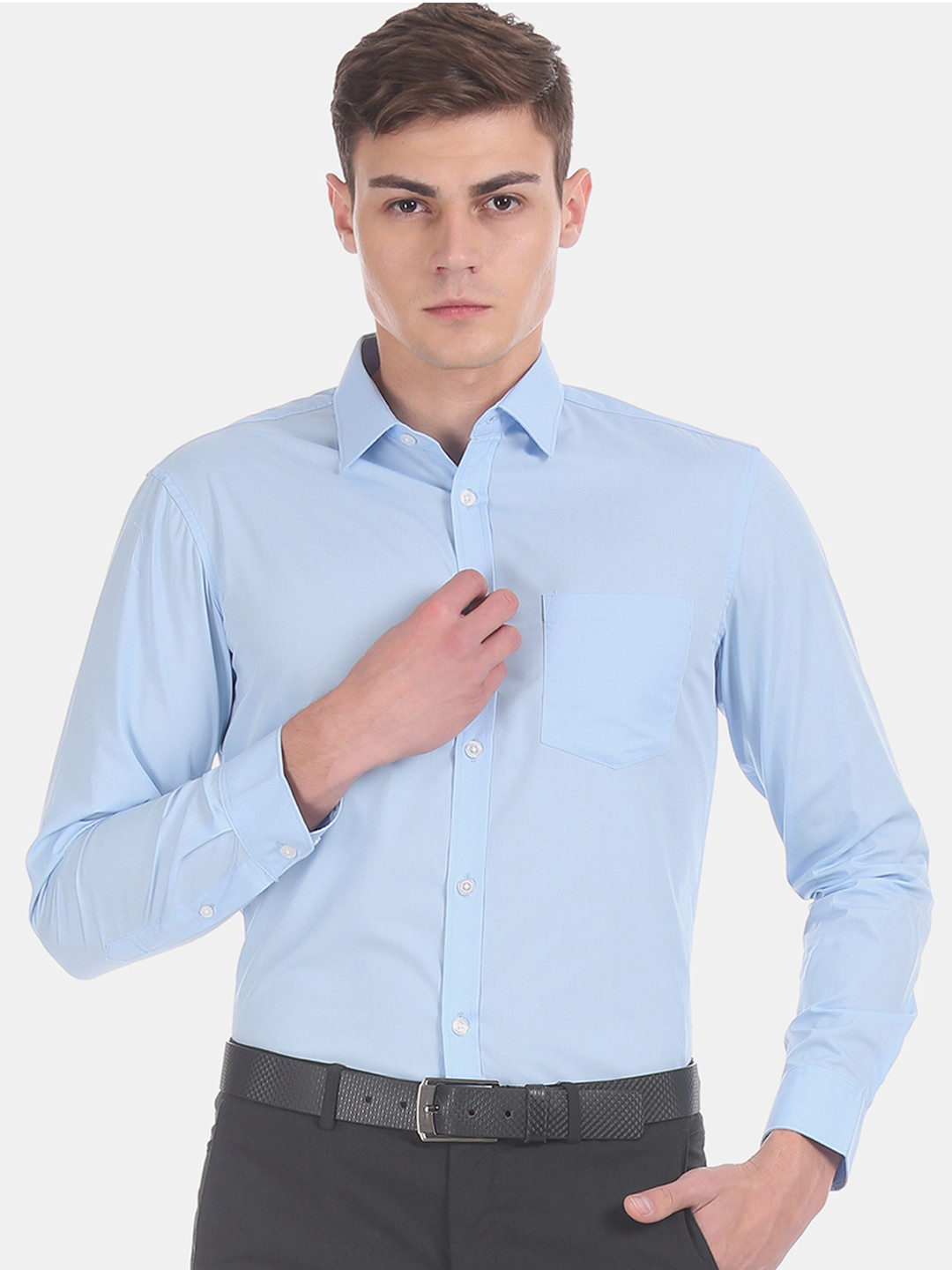 Excalibur Men Blue Skinny Fit Solid Formal Shirt 
Excalibur Men Blue Skinny Fit Solid Formal Shirt