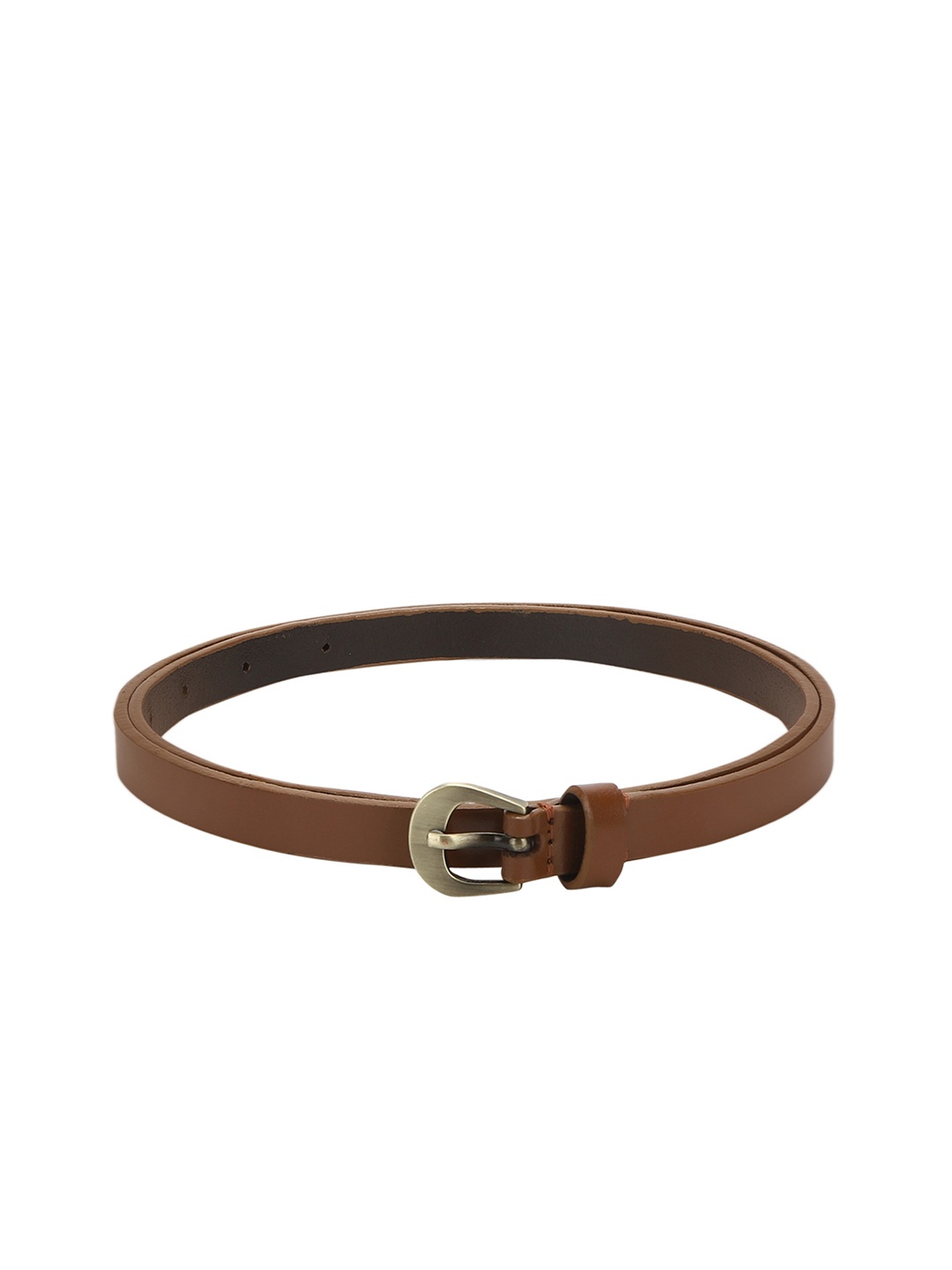 Aditi Wasan Women Brown Solid Slim Leather Belt