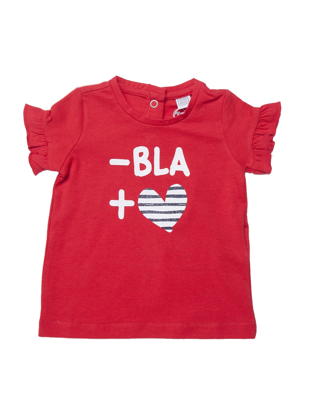 Chicco Girls Red Printed Round Neck Top