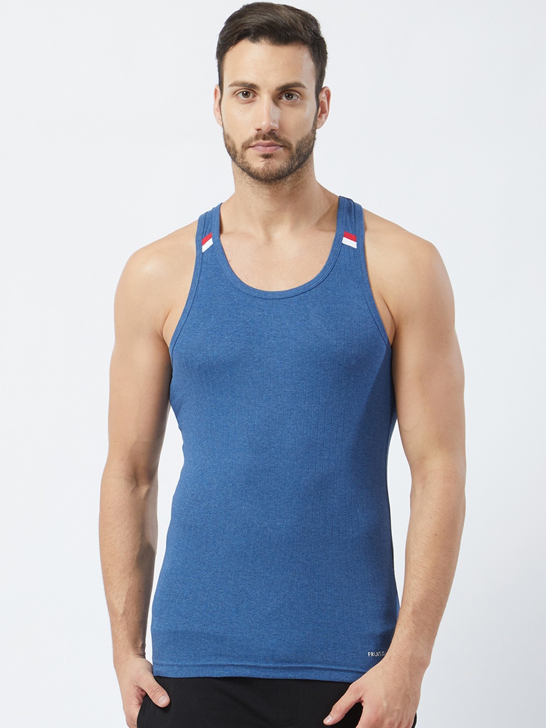 Fruit of the Loom Pure Cotton Innerwear Vest MFV03-N-A1S5, Blue