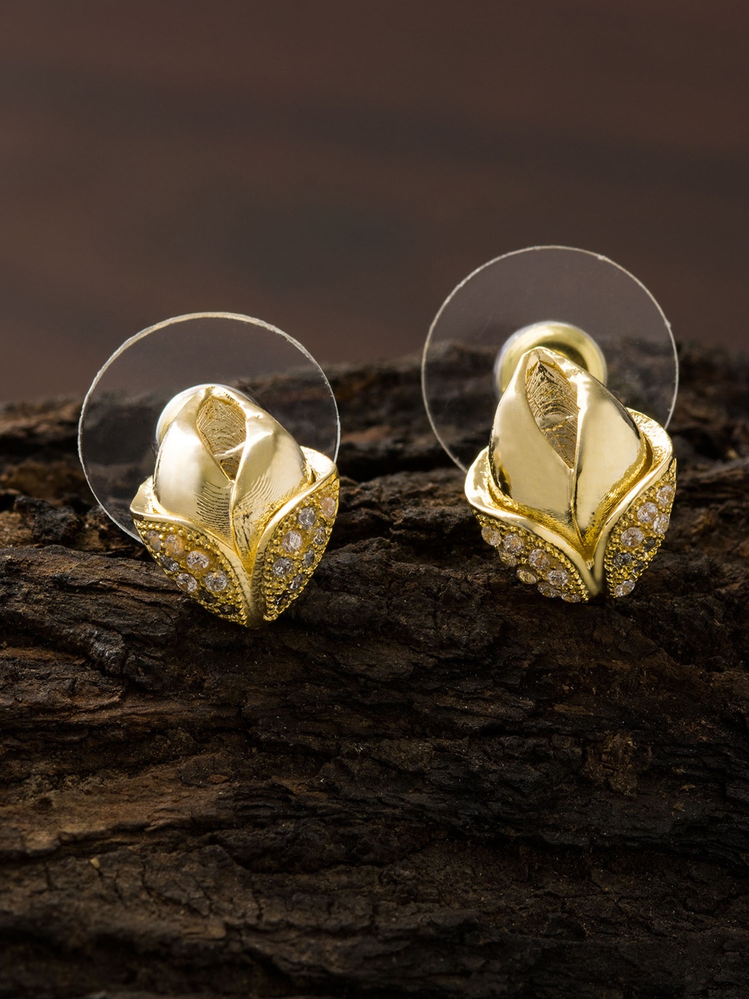 E2O Gold-Plated Floral Studs