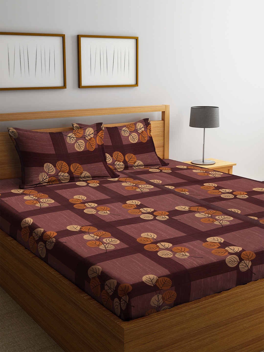 Cortina Brown & Orange Geometric 120 TC Cotton 1 Queen Bedsheet with 2 Pillow Covers
Cortina Brown & Orange Geometric 120 TC Cotton 1 Queen Bedsheet with 2 Pillow Covers