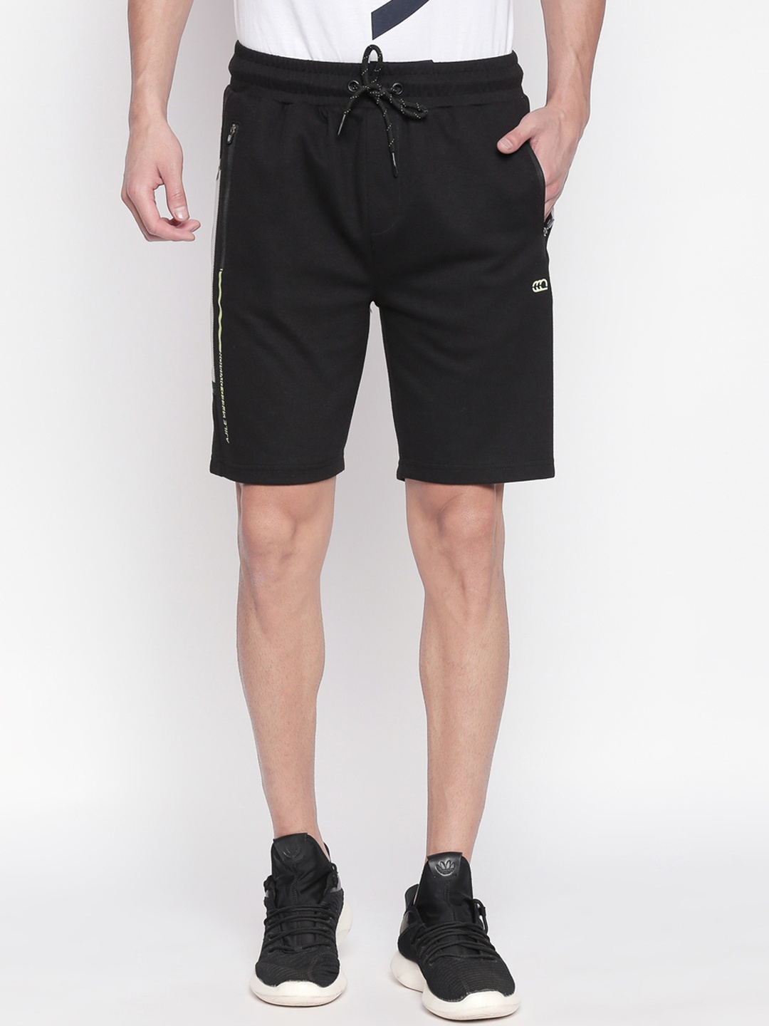 Ajile by Pantaloons Men Black Solid Slim Fit Regular Shorts