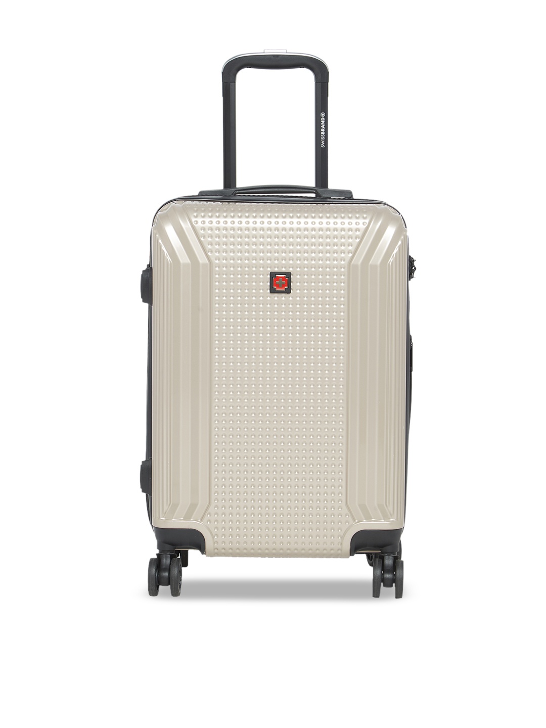 SWISS BRAND Beige Textured VERNIER 360-Degree Rotation Hard-Sided Cabin Trolley Suitcase
SWISS BRAND Beige Textured VERNIER 360-Degree Rotation Hard-Sided Cabin Trolley Suitcase