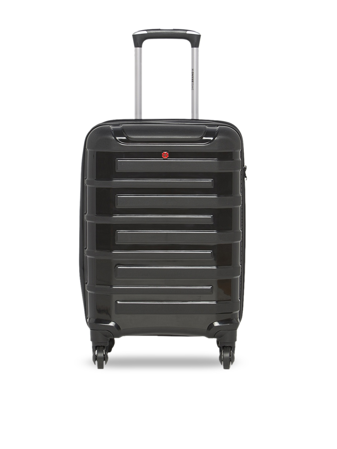 SWISS BRAND Unisex Black Solid BADEN 360-Degree Rotation Hard-Sided Cabin Trolley Suitcase
SWISS BRAND Unisex Black Solid BADEN 360-Degree Rotation Hard-Sided Cabin Trolley Suitcase