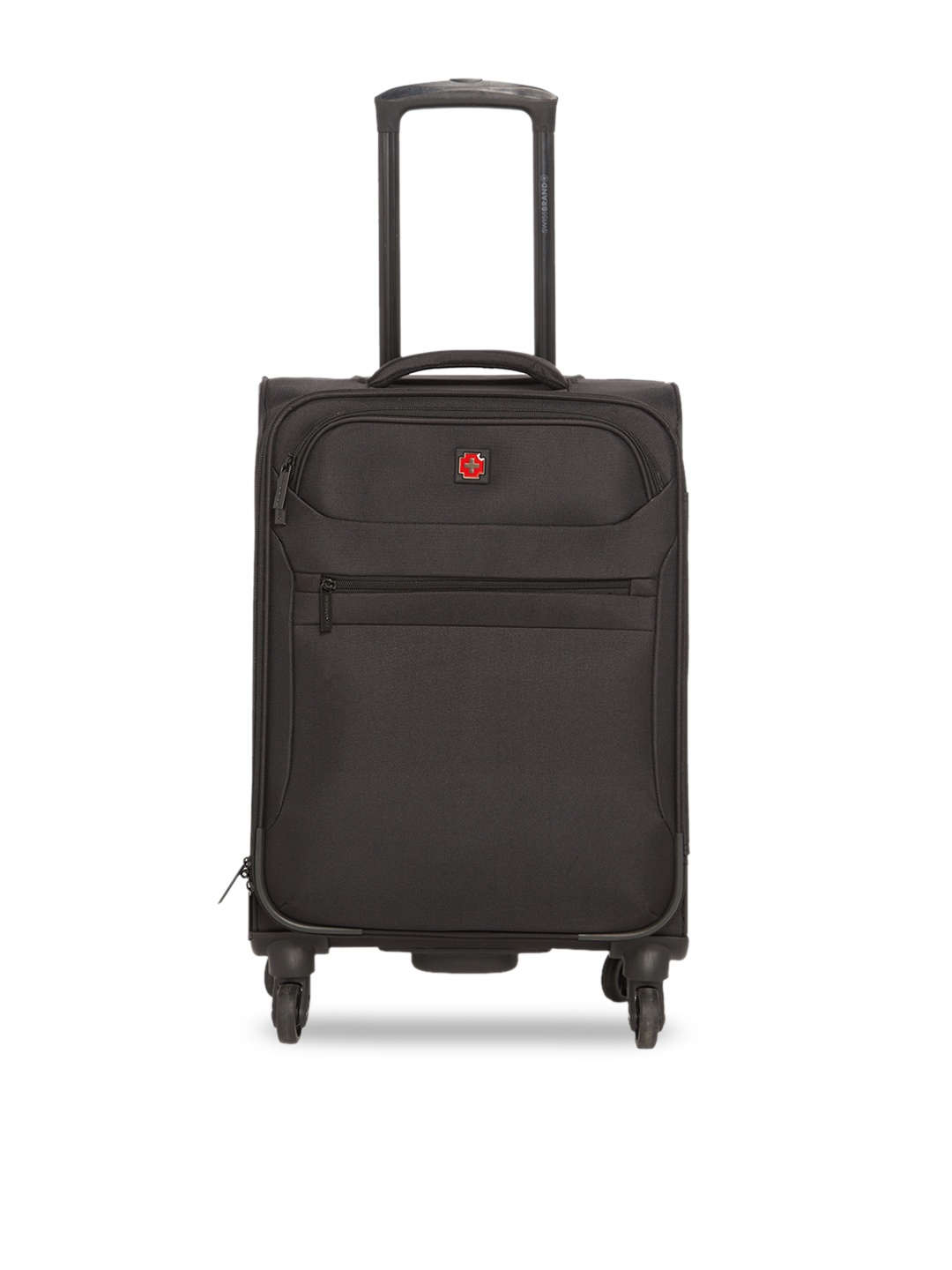 SWISS BRAND Black Solid Hamilton 360-Degree Rotation Soft-Sided Cabin Trolley Suitcase
SWISS BRAND Black Solid Hamilton 360-Degree Rotation Soft-Sided Cabin Trolley Suitcase