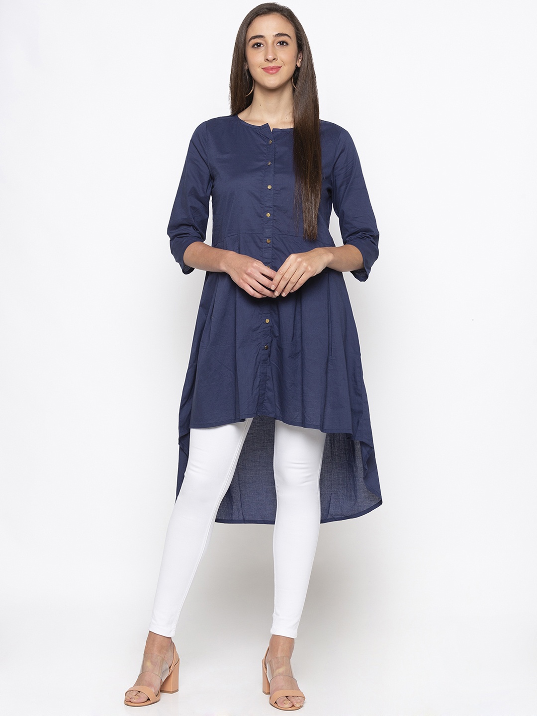 Globus Navy Blue Solid Tunic