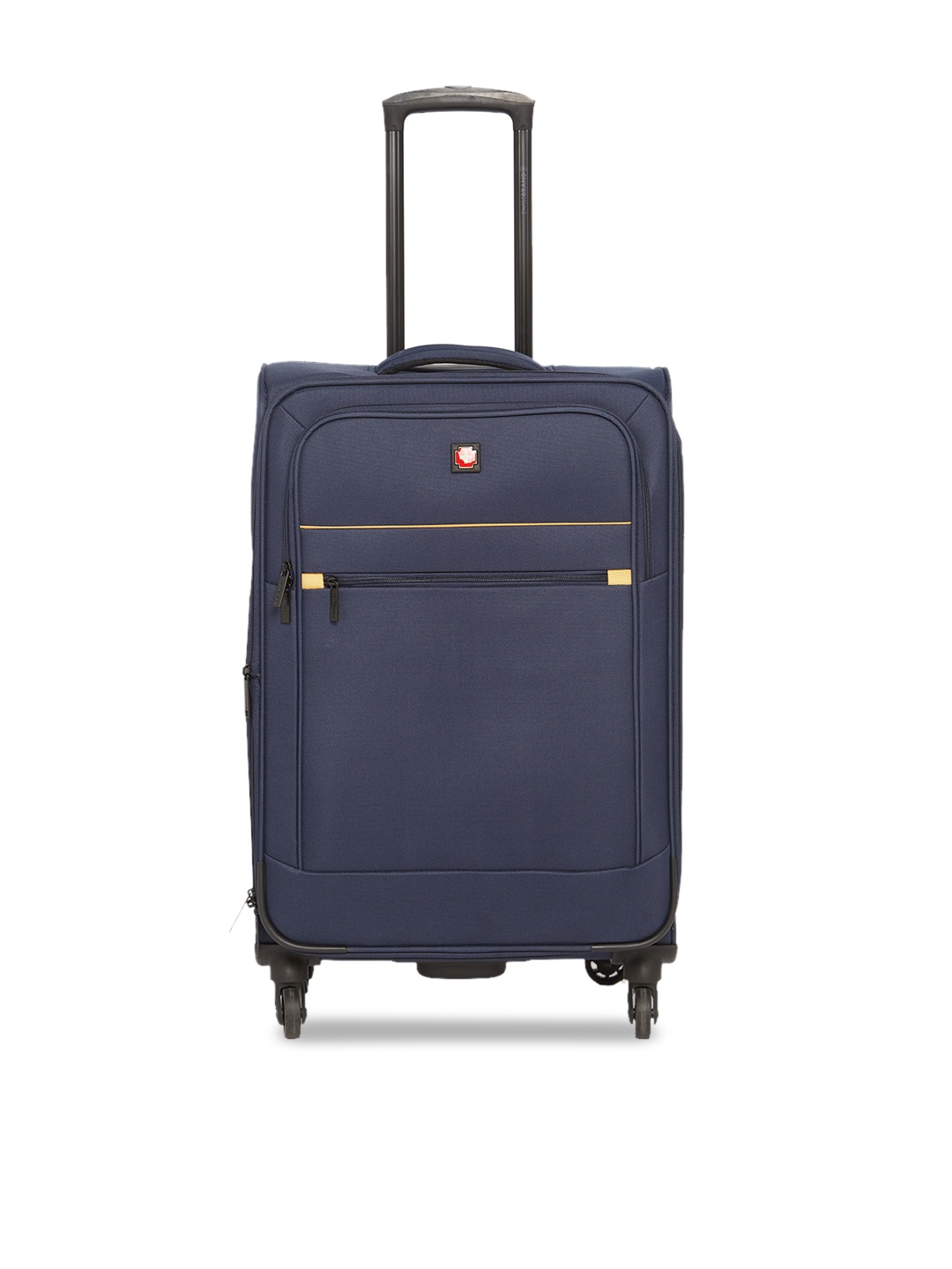 SWISS BRAND Navy Blue Solid Barcelona 360-Degree Rotation Soft-Sided Medium Trolley Suitcase
SWISS BRAND Navy Blue Solid Barcelona 360-Degree Rotation Soft-Sided Medium Trolley Suitcase